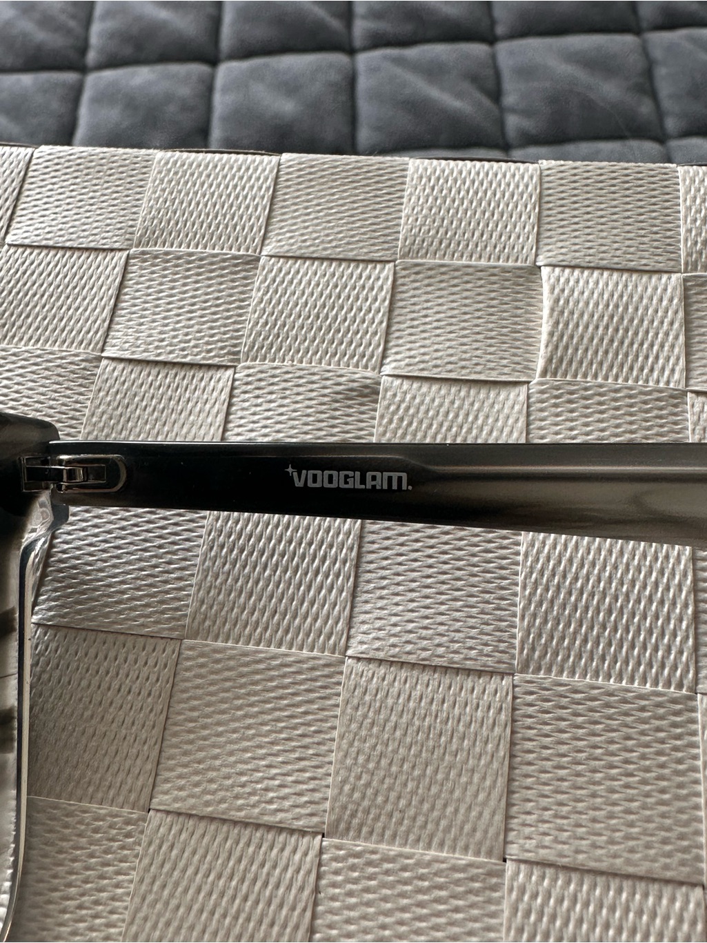 Vooglam Chunky Square Grey And Clear Glasses Frames — image 3 of 5